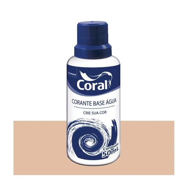 Corante Líquido Castanho 50ml Coral