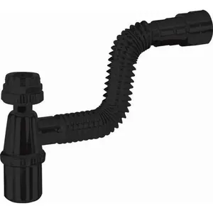 Sifão Universal Extensível com Copo Esteves Preto Metalizado Sifão Esteves Universal Preto Metalizado