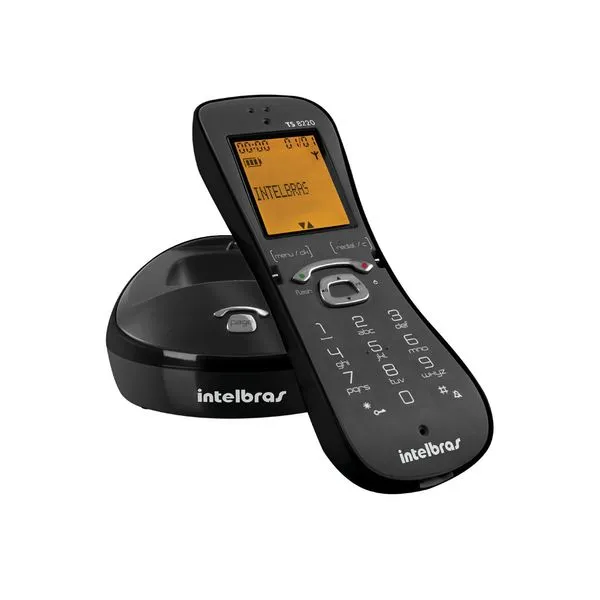 Telefone Sem Fio Identificador de Chamadas TS 8220 Preto Intelbras