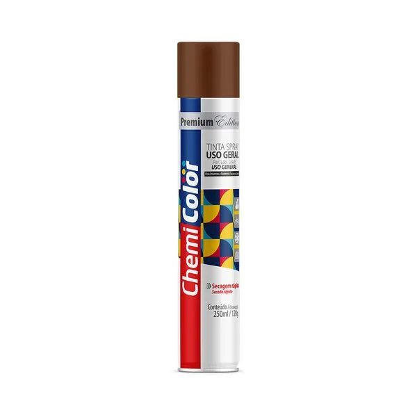 Tinta Uso Geral Spray 250Ml Marrom Chemicolor