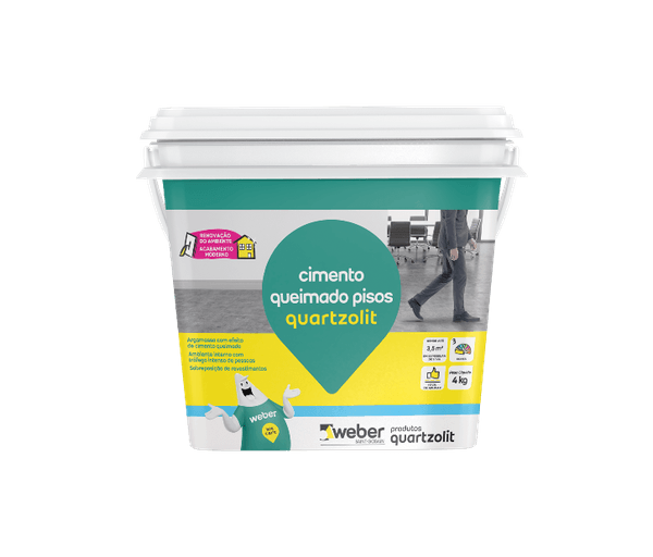 Cimento Quartzolit Queimado p/ Piso 4Kg Outono