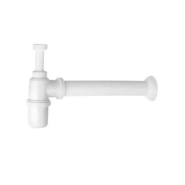 Sifão para pias de cozinha americana 1.1/2" x 1.1/2" 30cm branco Esteves
