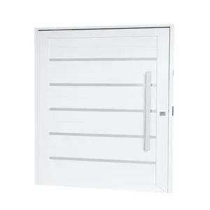 Porta Alumino Pivotante Com Puxador Inox Direita 115X215X4,2 Branco Ramassol