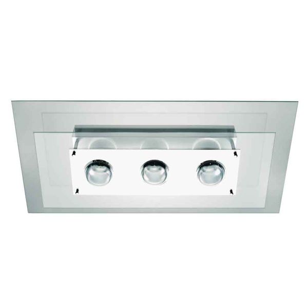 Plafon retangular para 3 lâmpadas E27 Spacial PMR 137 100W Pantoja