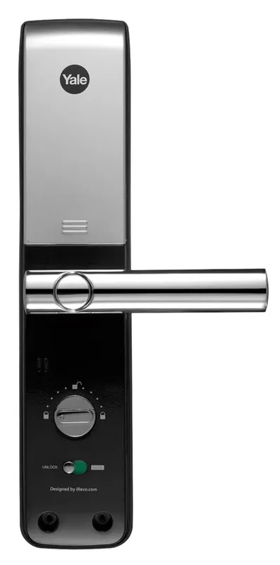 Fechadura Digital Yale Embutir YMF 30 Preto E Cromado Chave com codigo