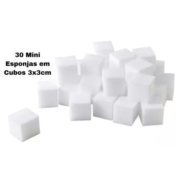 Mini Esponja De Melamina 30 Peças Esponja Mágica