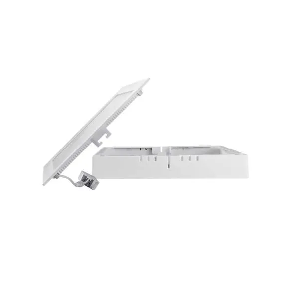 Painel LED de embutir ou sobrepor quadrado 2 em 1 6W 6500K ABS Ecoforce