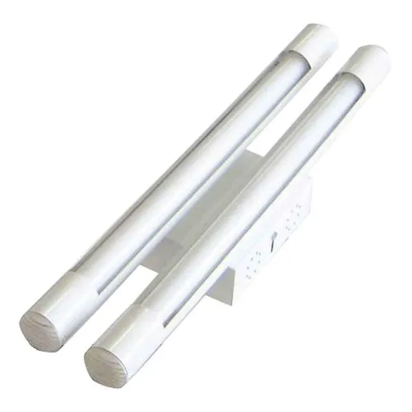 Luminária tubular com reator para 2 lâmpadas fluorescentes 20W branca Tualux
