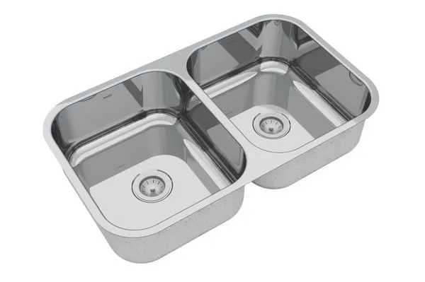 Cuba Dupla CD34 Alto Brilho Em Aço Inox 304 70x40x17cm Mekal