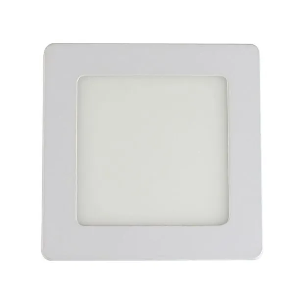 Painel LED de Embutir Slim Quadrado Luz Branca Bivolt Bronzearte Painel de LED Embutir Slim 6W 12X12cm 410 Lúmens Luz Branca