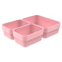Organizador de gaveta conjunto com 3 peças (mini/P) Logic Rosa quartz Ou