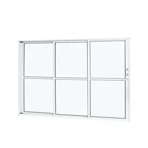 Porta Alumínio Correr 3 Folhas Vidro Liso Direita 200X210X12,2 Branco Cristal Ramassol