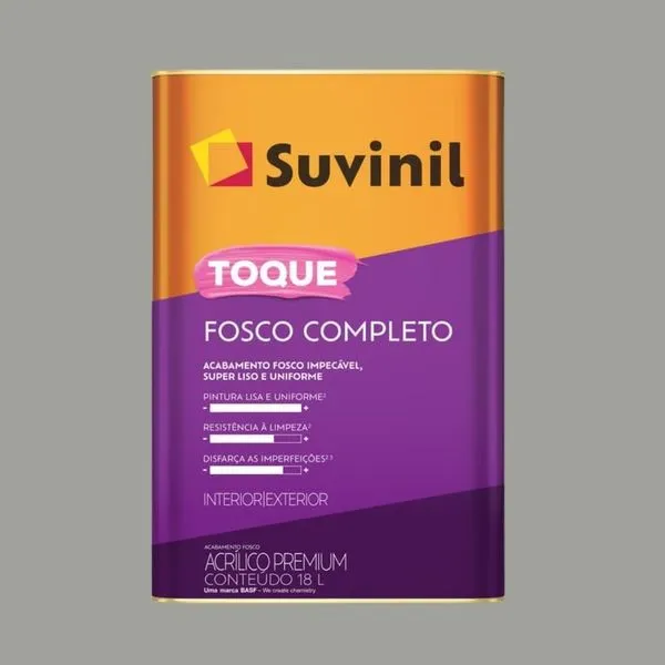 Tinta Premium Acrílica Fosco Toque Completo 18L Suvinil Tinta Premium Acrílica Toque Fosco Completo Elefante 18L Suvinil