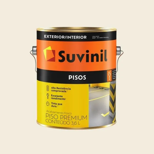 Tinta Premium Acrílica Fosco Piso 3,6L Suvinil Tinta Premium Acrílica Fosco Piso Branco 3,6L Suvinil