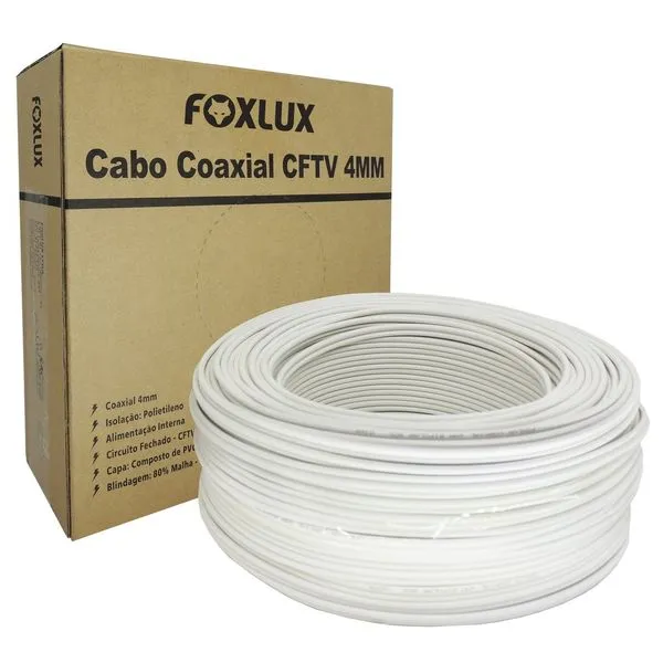 Cabo Coaxial Cftv B 80 100M Foxlux