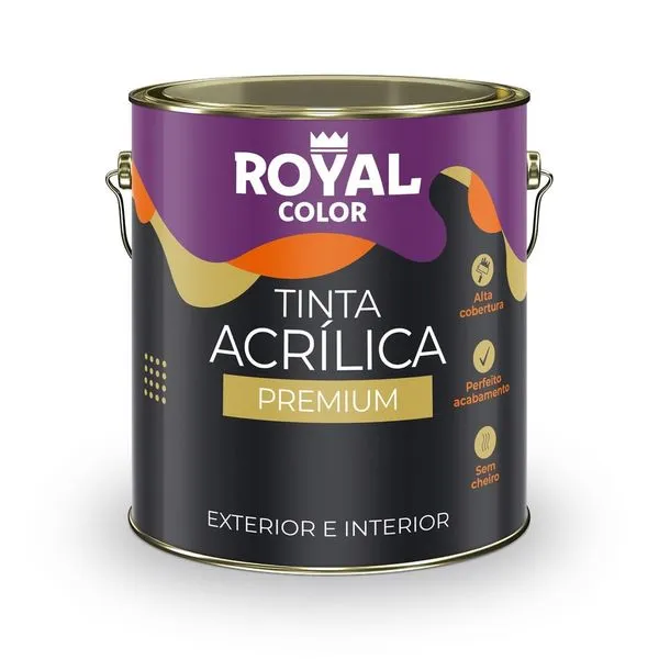 Tinta Acrílica Premium Interior e Exterior Branco Fosco 3,2l Royal Color