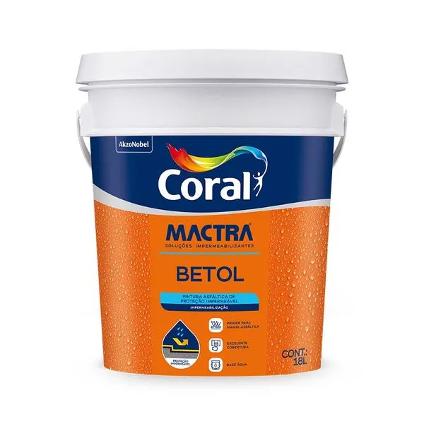 Impermeabilizante Betol Ecológico 18L Coral Mactra