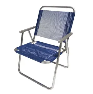 Cadeira de Praia Alta Varanda Extra Larga Azul Royal Botafogo