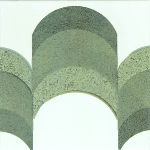 Revestimento Gren Waves Flowers Verde Esmaltado 20X20 cm Caixa com 1,72 m² Brilhante Duefratelli