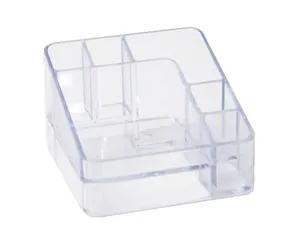 Organizador de cosmeticos compacto com 6 divisorias cristal PROTÊA