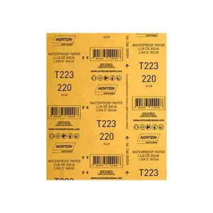 Lixa D’agua T223 Grao 220 22,5x27,5cm Norton Lixa d'água 22,5x27,5cm gramatura preta 220 Norton