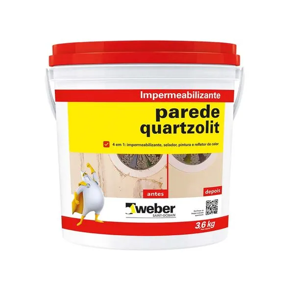 Impermeabilizante para parede 3,6kg Quartzolit