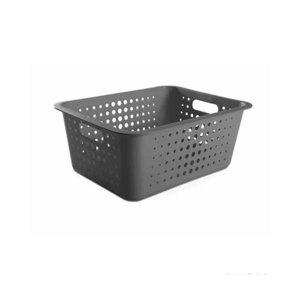 Cesta organizadora G 14,5 litros, chumbo - Ou