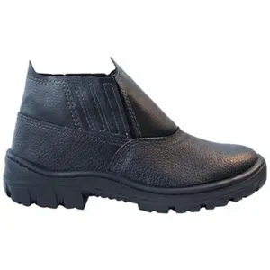 Botina De Couro Preto Elástico Sem Bico Nº40 - 017829 - Imbiseg