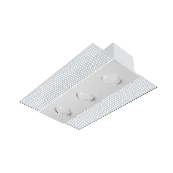 Plafon Monaco 46x33cm para 3 lâmpadas E27 branco Tualux