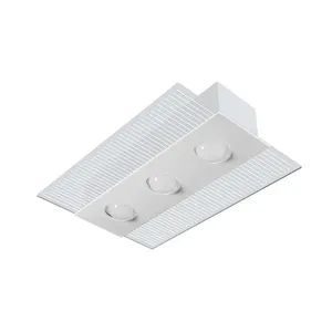 Plafon Monaco 46x33cm para 3 lâmpadas E27 branco Tualux