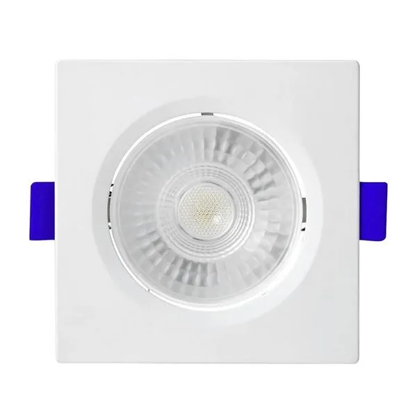 Spot LED de Embutir Quadrado Branco 3W Bivolt Blumenau Spot de Led de Embutir Quadrado Branco 3W 240 Lúmens Luz Branca