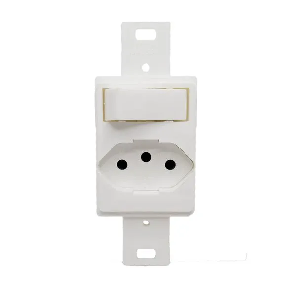 Interruptor Paralelo 1 Tomada 10A Para Condulete Branco Dicompel