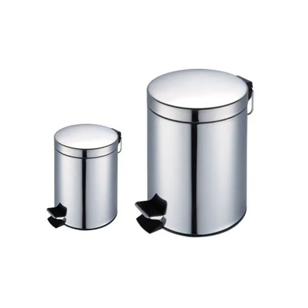 Kit com 2 lixeiras em inox com pedal 3 litros e 12 litros Coisas e Coisinhas