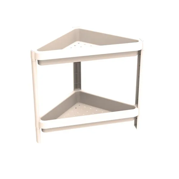 Estante Plástica 33X33 Canto Com 2 Prateleiras Fendi Geo Grifit