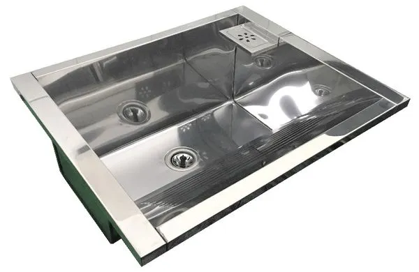 Tanque Inox Instalação Gabinete Aço Escovado 630x530x280mm Fabrinox
