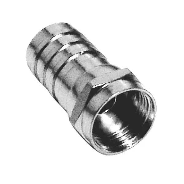 Conector de Crimpar Rg06 Tv e Vídeo, Dourado Conexão Segura 5peças Asantos Conector de crimpar RG06 para TV e vídeo A.Santos