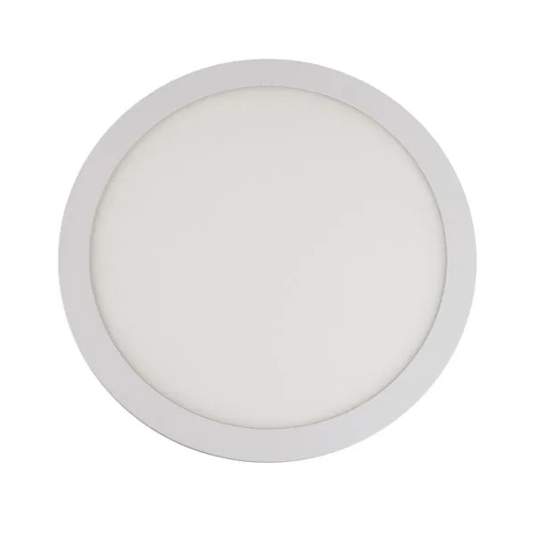Painel LED de Embutir Slim Redondo Luz Amarela Bivolt Bronzearte Painel de LED Embutir Slim 18W 22,5cm 1530 Lúmens Luz Amarela