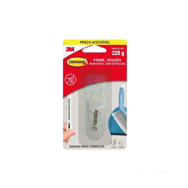Gancho médio para utensilios branco 3M Command