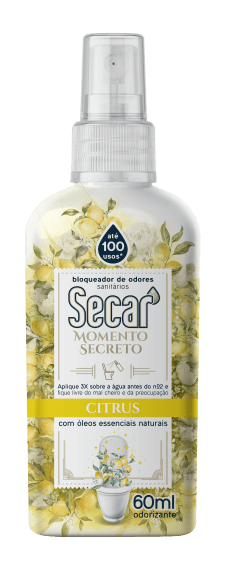 Bloqueador de Odores Sanitario 2X12X60ml Citrus Secar Momento Secreto