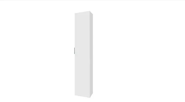 Armário Vertical Blu 30Cm Branco Com Porta Branca Bumi