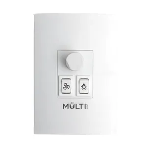 Controle Ventilador de Teto Embutir 1 Lâmpada Multicraft Controle Ventilador Teto 1 Lâmpada Branco Embutir