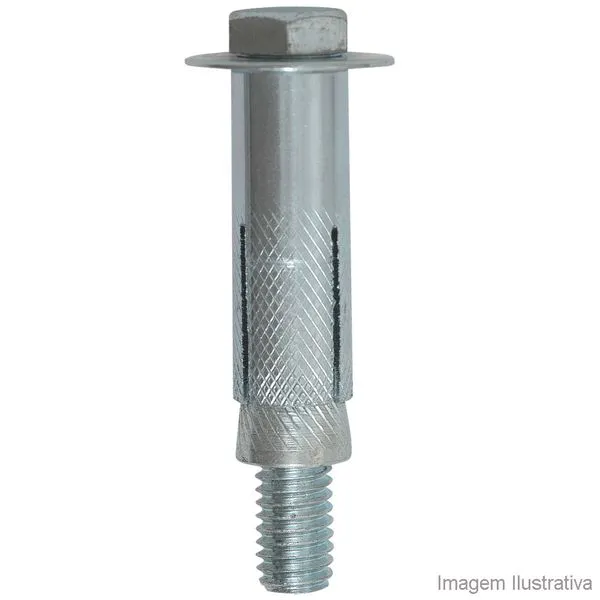 Chumbador com parafuso CHU/50 1/4" x 2" arruela, jaqueta e cone Fixtil