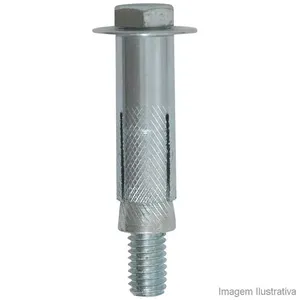 Chumbador com parafuso CHU/50 1/4" x 2" arruela, jaqueta e cone Fixtil