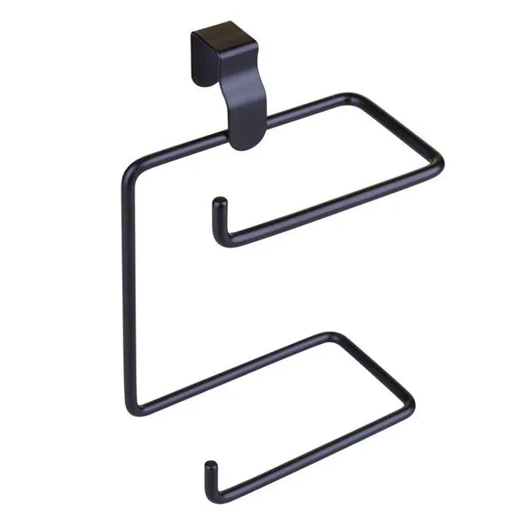 Suporte Arthi para 2 Rolos Papel Higiênico Preto