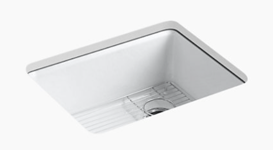 Cuba De Embutir Para Cozinha 5 Furos Riverby 63x55cm Ferro Fundido Kohler