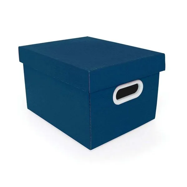 Caixa organizadora mini closet 28x23x18cm petróleo Boxgraphia