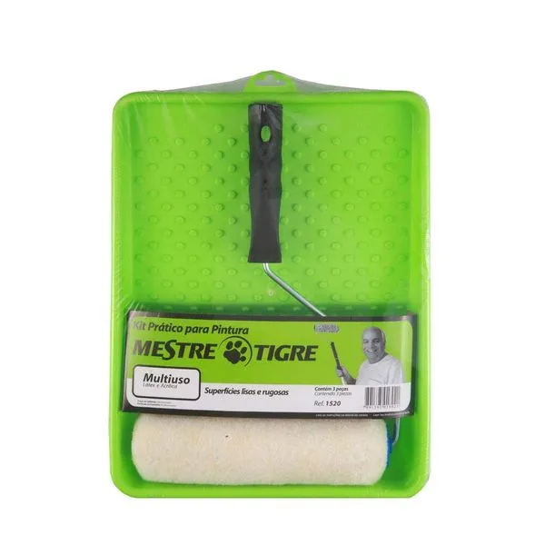 Kit bandeja para pintura com 3 peças verde 1520 Tigre