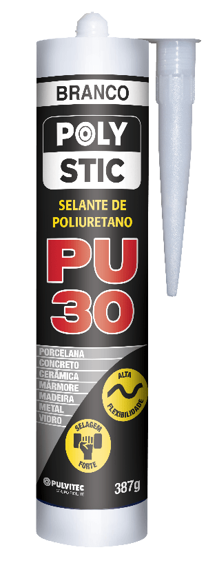 Selante Polystic Poliuretano 30 387g Branco Pulvitec