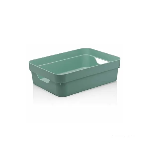 Caixa organizadora Cube 16L grande baixa verde menta OU