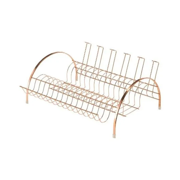 Escorredor de louça Arthi de aço rose gold Fantastik